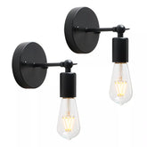 Matte Black Iron Wall Sconces for Bedrooms